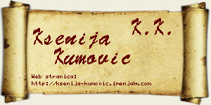 Ksenija Kumović vizit kartica